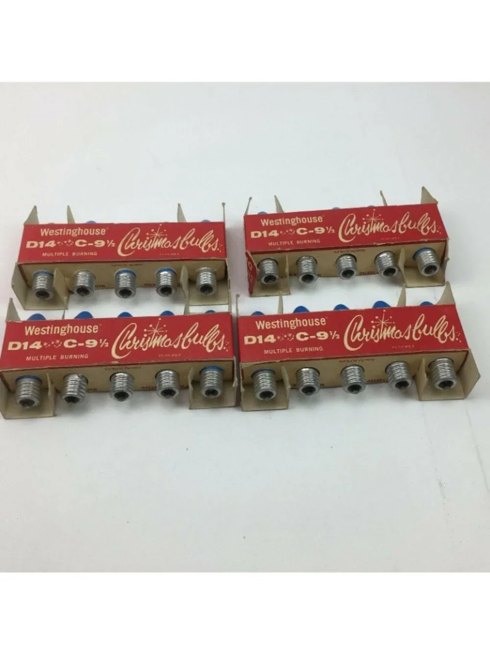 Vintage Westinghouse Christmas Bulbs D14 C-9 1/2 or Hanukkah Blue Lights 4 Sets